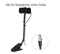 Omnidirectional Saxophone Microphone with 3 Pin 4 Pin Options, 20-20kHz Frequency Response, 1.2m Cable for Live Performance, Violin, Elec(DR-812 PRO 3PIN)