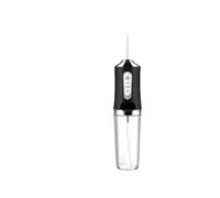 OMNIHIVE - Cordless Water Flosser for Teeth - Portable Dental Oral Irrigator - 3 Modes & 4 Replaceable Jet Tips - USB Rechargeable, 230ml Water Tank, Black - Ideal for Braces, Implants & Gum Health