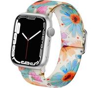 Omnillert Stretchy Band Compatible with Apple Watch for Women 46mm 42mm 44mm 45mm 41mm 40mm 38mm, Elastic Sport Band Stretch Replacement for iWatch Series 10 9 8 7 6 5 4 3 SE Bands, Forest