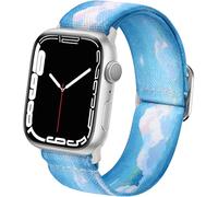 Omnillert Stretchy Band Compatible with Apple Watch for Women 46mm 42mm 44mm 45mm 41mm 40mm 38mm, Elastic Sport Band Stretch Replacement for iWatch Series 10 9 8 7 6 5 4 3 SE Bands, Forest