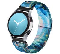 Omnillert Stretchy Band Compatible with Samsung Galaxy Watch 7 5 4 6 40mm 44mm/Galaxy 5 Pro 45mm/Galaxy Watch 4 Classic 46mm 42mm/20mm Elastic Nylon Sport Cute Strap Loop Replacement for Women, Forest