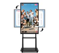 OmninexHub Smart Board 55 Inch, 8+64GB Interactive Whiteboard Google EDLA Certified Rotating Touch Screen, Screen Mirroring for Live Streaming, Classroom, Home and Business (Wall Mount Included)