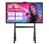 OmninexHub Smart Board 55 Inch, 8+64GB Interactive Whiteboard Google EDLA Certified Rotating Touch Screen, Screen Mirroring for Live Streaming, Classroom, Home and Business (Wall Mount Included)