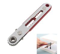 Omninmo 1/4 Inch Mini Flat Head Ratchet Wrench, Hex Reversible Dual-Drive Head, Chrome Vanadium Steel, One Hand Operation, Storage Function, Torque Screwdriver for Tight Spaces