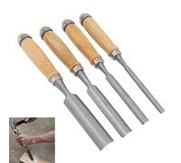 Omninmo 4PCS Semi-Circular Woodworking Chisel Set - Chrome Vanadium Steel Carpenter Wood Carving DIY Gouge Chisels for Beginners & Hobbyists