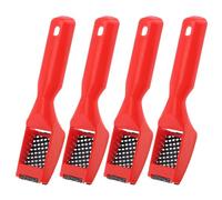 Omninmo 4pcs Surform Shaver Handy Filing Razor Tools Second-Cut Tooth Mill File Hand Plane Mini File, Red