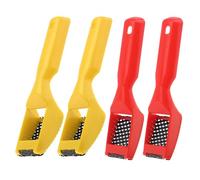 Omninmo 4pcs Surform Shaver Tool Hand Rasp Shaver Tool Multi-Rasp Shaver Second-Cut Tooth Mill File Hand Plane Mini File Hand File, Red & Yellow