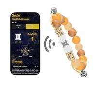 Omniorna NFC Zodiac Bracelet Aries with Real-Time Daily Horoscope - Personalized Astrology Birthstone Jewelry, Adjustable Knot Design for All 12 Zodiac Signs, Spiritual Gift for Women & Men, One Size