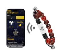 Omniorna NFC Zodiac Bracelet Aries with Real-Time Daily Horoscope - Personalized Astrology Birthstone Jewelry, Adjustable Knot Design for All 12 Zodiac Signs, Spiritual Gift for Women & Men, One Size