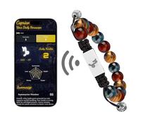 Omniorna NFC Zodiac Bracelet Aries with Real-Time Daily Horoscope - Personalized Astrology Birthstone Jewelry, Adjustable Knot Design for All 12 Zodiac Signs, Spiritual Gift for Women & Men, One Size