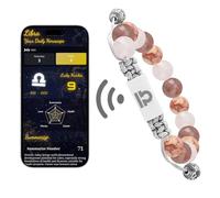 Omniorna NFC Zodiac Bracelet Aries with Real-Time Daily Horoscope - Personalized Astrology Birthstone Jewelry, Adjustable Knot Design for All 12 Zodiac Signs, Spiritual Gift for Women & Men, One Size