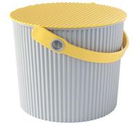 Omnioutil Storage Bucket & Lid Small Grey Yellow
