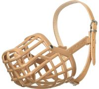 OmniPet Leather Brothers Italian Basket Dog Muzzle, Size 6, Tan