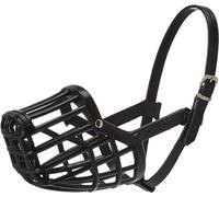 OmniPet Leather Brothers Italian Basket Dog Muzzle, Size 8, Black