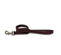 OmniPet Waxed Canvas Dog Leash - Burgundy, 3/4" Wide x 4ft Long, Dual-Layer with Brass Snap Hook