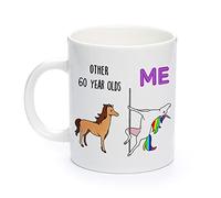 OMNIQI 60th Birthday Gifts for Women Her, 60th Birthday Mug Gifts for Mum Wife, Funny 60 Years Old Birthday Decorations, Sixty Birthday Gifts for Grandmother, Happy 60th Birthday