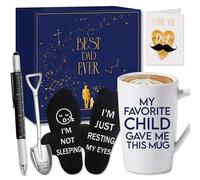 OMNIQI Father’s Day Gifts, Funny Dad Gift Set with Mug Socks Multi Tool Pen, Christmas Birthday Gifts for Men from Daughter Son, Unique Novelty Gifts for Daddy