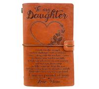 OMNIQI Leather Journals, Daughter Christmas Birthday Gifts from Mum, Diary Journal 18th Birthday Gifts for Girls, Personalised Travel Journal Notebook Graduation Gift for Daughter