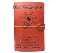 OMNIQI Teacher Gifts, Thank You Teacher Gifts, Personalised Teacher Gifts for Women, Teacher Christmas Gifts, Best Teacher Ever Leather Journal Gifts, Teacher Appreciation Gifts from Student