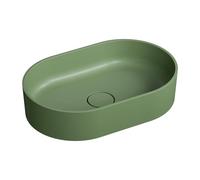 Omnires Bathroom Sink Made of Composite OVO M+ -Olive-OVOUNOL, Green