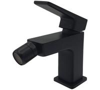 Omnires Black Bathroom Bidet Faucet Standing Rectangle Shaped Mixer Tap Single Lever Tap