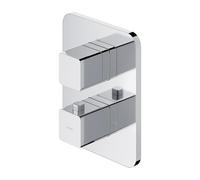 Omnires PM7436CR Thermostatic Bathroom Shower and Bath tap which is Mount Under The Plaster Parma-chrome-PM7436CR, Grey