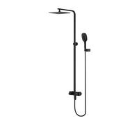 Omnires SC2344BL Bathroom Shower System which is Mount on The Plaster Sacramento-black-SC2344BL, Black