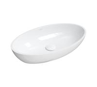 Omnires White Bathroom Sink Made of Composite Siena M Gloss-SIENALUNBP