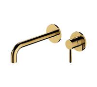 Omnires Y1215HLROGL Surface Element for Bathroom Sink tap with a Long spout which is Mount Under The Plaster Y-gold-Y1215HLROGL, Gold