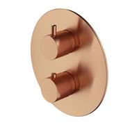 Omnires Y1236ROCPB Surface Element of The Thermostatic Shower and Bath tap which is Mount Under The Plaster Y-Brushed copper-Y1236ROCPB, Copper