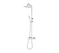 Omnires Y1244XMCR Bathroom Thermostatic Shower System which is Mount on The Plaster Uni-chrome-Y1244XMCR, Grey