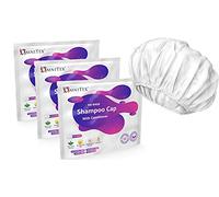 Omnitex Premium Rinse Free Shampoo Cap - Microwaveable | With Conditioner & Vitamins | Nourish & Protect with Herbal Extracts & Barrier Cream | No Water, No Parabens, Latex, Alcohol Free (Pack 3)