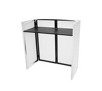 OMNITRONIC Compact Mobile DJ Stand with Cover | Portable DJ Table (1 m) with Trim for Mobile Applications