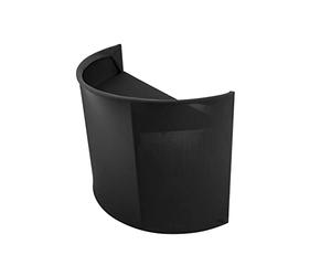 OMNITRONIC Curved Mobile Event Stand | Portable DJ Table with Cover for Mobile Applications