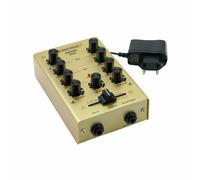 Omnitronic Gnome Mini Mixer Gold DJ Disco Mixing Desk