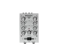 OMNITRONIC GNOME-202 Mini Mixer Silver | 2-Channel DJ Mixer in Miniature Format | Extremely Lightweight and Compact DJ Mixer | Metal Housing