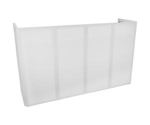 Omnitronic Large Mobile DJ Stand with White Scrim Cover