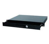 Omnitronic Rack Drawer with Lock 1U Lockable Black Studio PA 19"