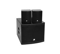 Omnitronic Set Molly-12A Subwoofer Active + 2X Molly-6 Top 8 Ohm, Black