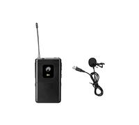 OMNITRONIC UHF-E Series Pocket Transmitter 828.6 MHz + Lavalier Microphone | Pocket Transmitter with Lavalier Microphone for UHF-E Series Receiver