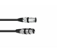 OMNITRONIC XLR Cable 3-Pin 0.5 m Black Audio Cable with 3-Pin XLR Connectors