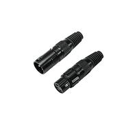 OMNITRONIC XLR connector/plug set 3pin black housing 5x