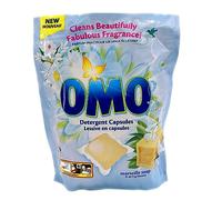 OMO Washing Capsules Marseille Soap - Deep Cleaning with Strong Stain Removal, Fragrance up to 14 Days, Quick Dissolving, Suitable for Cold Wash & 30 Minutes Short Wash - 42 Capsules of 20 g