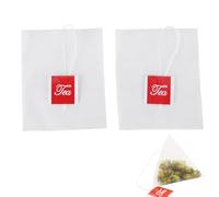 omolly 1000Pcs Pyramid Tea Bags, 5.5 x 7cm Empty Tea Bags, Nylon Filter with Single String & Label, Tea Filter Bag Loose Tea Infuser, Tea Strainer Coffee Tea Brew Bags for Tea Coffee Spice