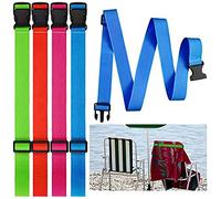 omolly 4 Pcs Beach Towel Clips Bands, Towel Bands for Beach Chairs, Adjustable Beach Towel Clips, Beach Towel Clips Windproof for Travel Vacation Accessories