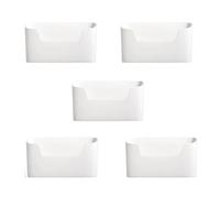 omolly 5 Pcs Wall Mounted Storage Rack, Kitchen Cupboard Door Storage Organiser, Self Adhesive Storage Box, Organiser Storage Boxes, Kitchen Cabinet Door Storage Box for Bathroom, Fridge