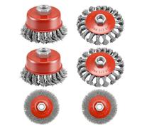 omolly 6 Pack Wire Brush for Angle Grinder, M14 Wire Wheel Cup Brush,Coarse Twisted Knotted Wire Wheel,Crimped wire wheel brush,Wire Brush Drill Attachment for Cleaning Rust, Removal and Abrasive