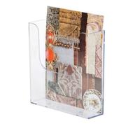 omolly Wall Mounted Document Holder, 6.4"x6.5" File Holder Wall Mounted Magazine Rack, Display Stand Magazine Rack, Acrylic Book Stand Magazine File, Display Document Booklet Wall Mount Organiser