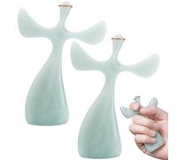 Omoojee Dual Prayer Cross Set, Twin Pack for Personal & Gift Use, Handheld Marble Resin Crosses, Faith Christian Gift (2 Complete Boxed Sets)