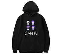Omori Hoodie Unisex,Omori Merch Hoodie for Men/Women Pullover Long Sleeve Sweatshirts Game Clothing,Omori Cosplay Jumpers Teens Girl Black